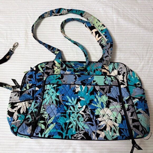Vera Bradley XL Weekend Stroll Around Baby Diaper Carry All Blue Tropical Tote - Picture 1 of 5